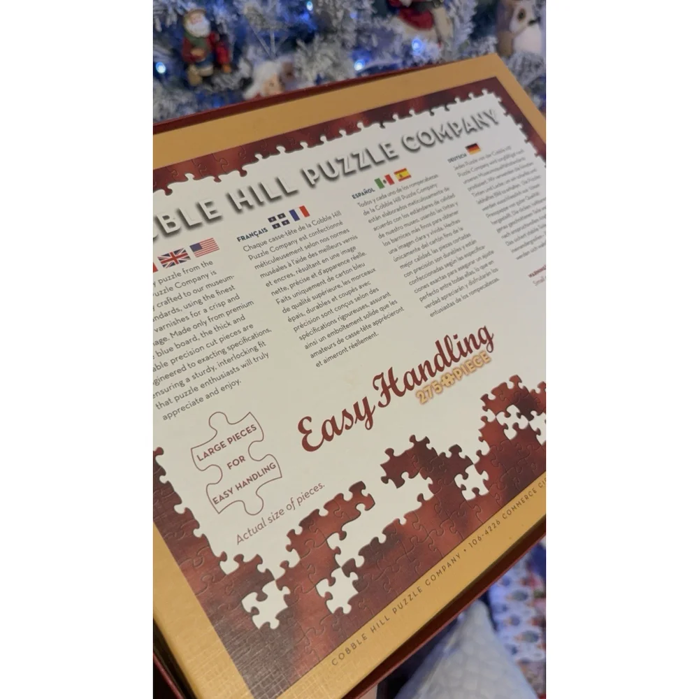 Cobble Hill Christmas Ornaments 275 Piece Large Holiday Jigsaw Puzzle New in Box